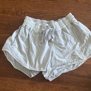 Size 8 Tall Hotty Hot lululemon white shorts